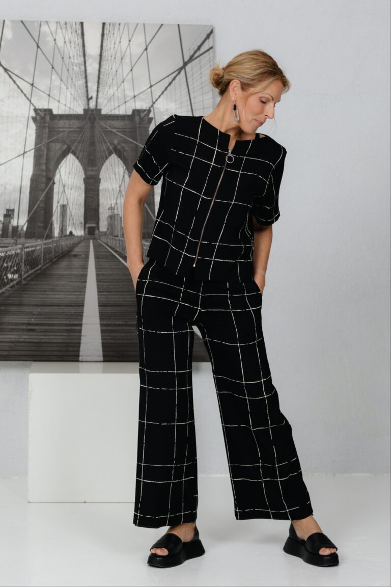 Viskoosist püksid Waido Toshi + lukuga viskoos top Duna Zip