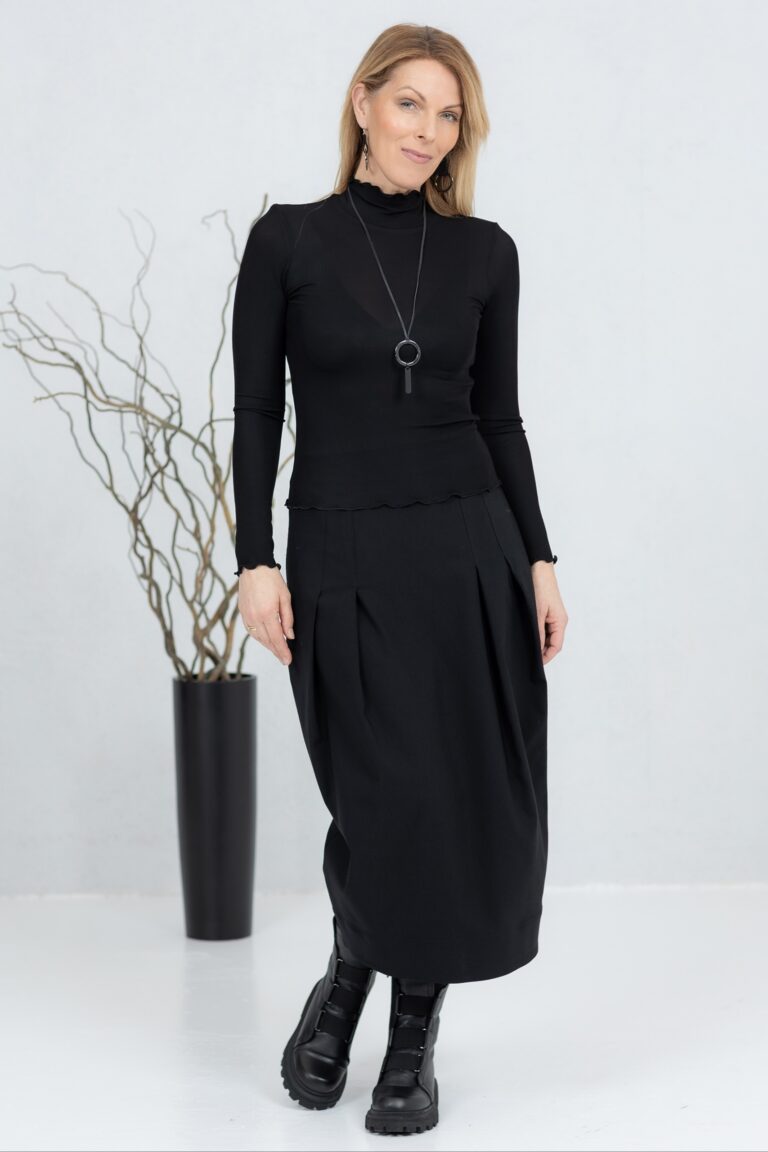 Goshi, tulppaaninmuotoinen hame, musta