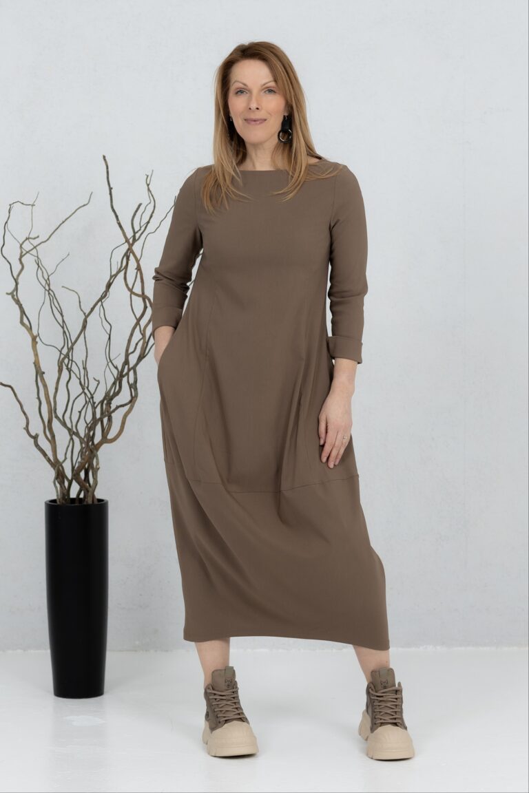 Midi pikkuses balloonkleit Akarui, pruun